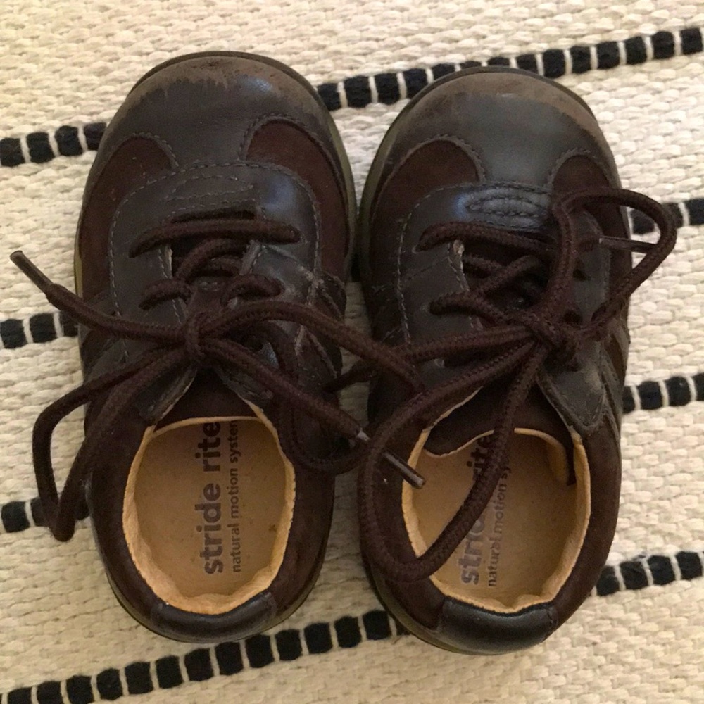 Stride Rite Baby Baccio Brown Leather Shoes
